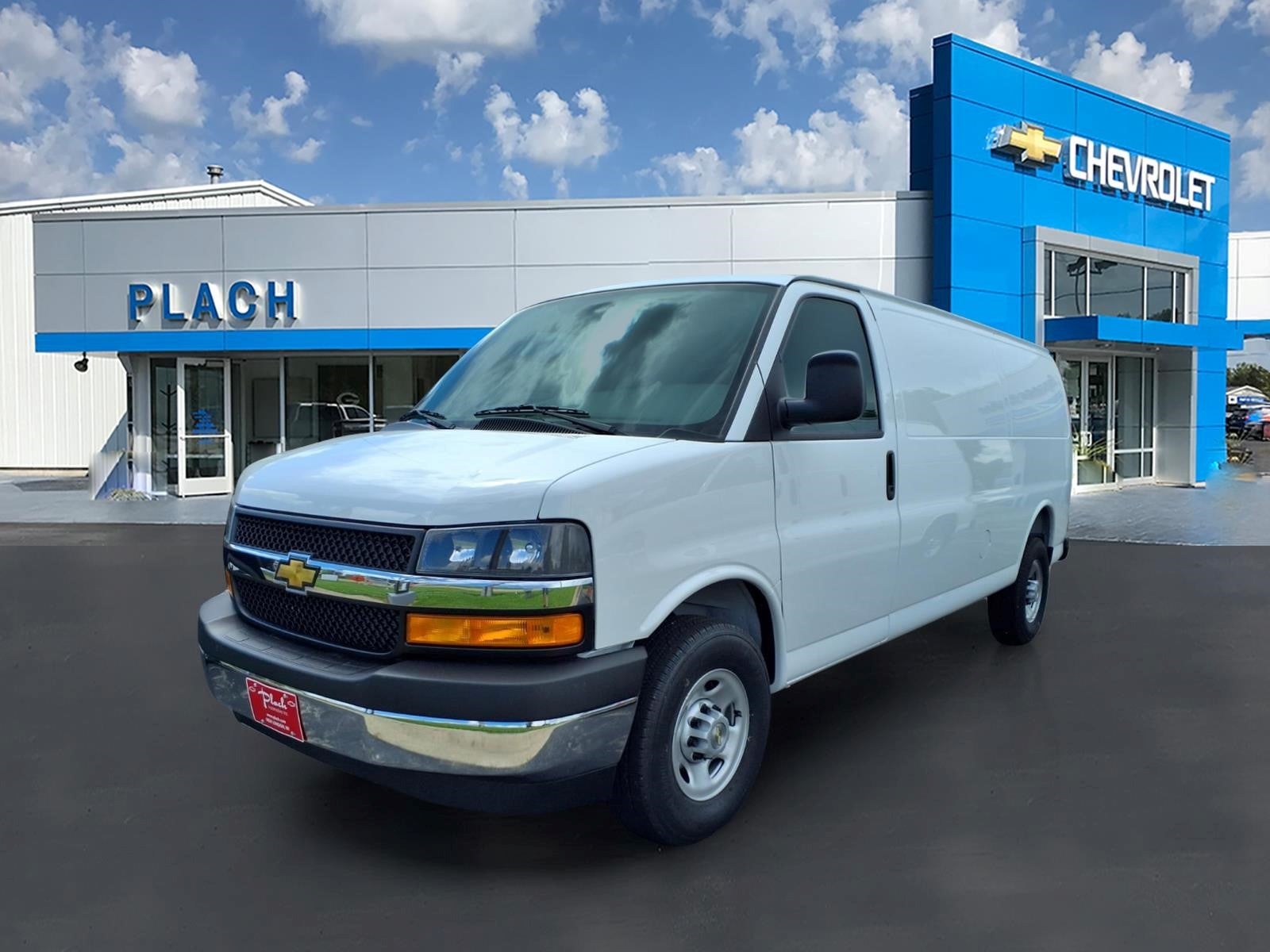 2026 Chevrolet Express Cargo WT in Summit White — front three-quarter view
