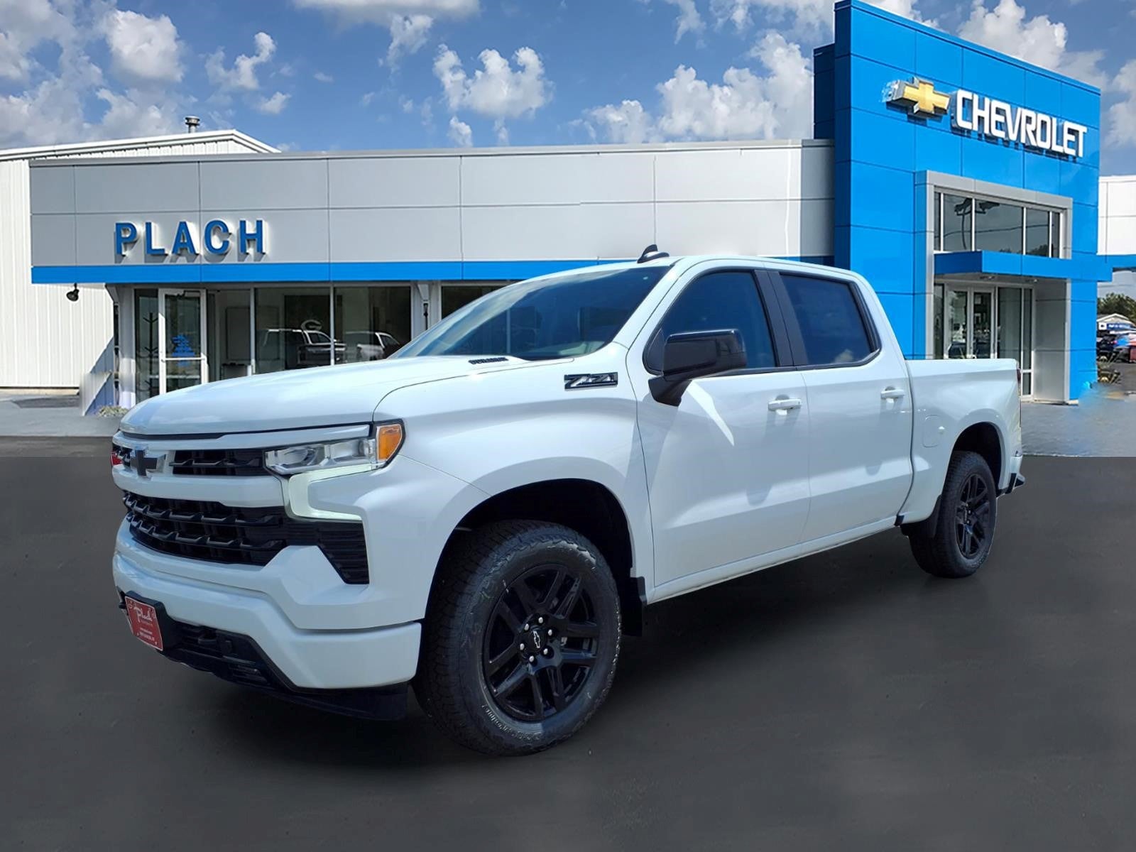 2026 Chevrolet Silverado 1500 RST in Summit White — front three-quarter view