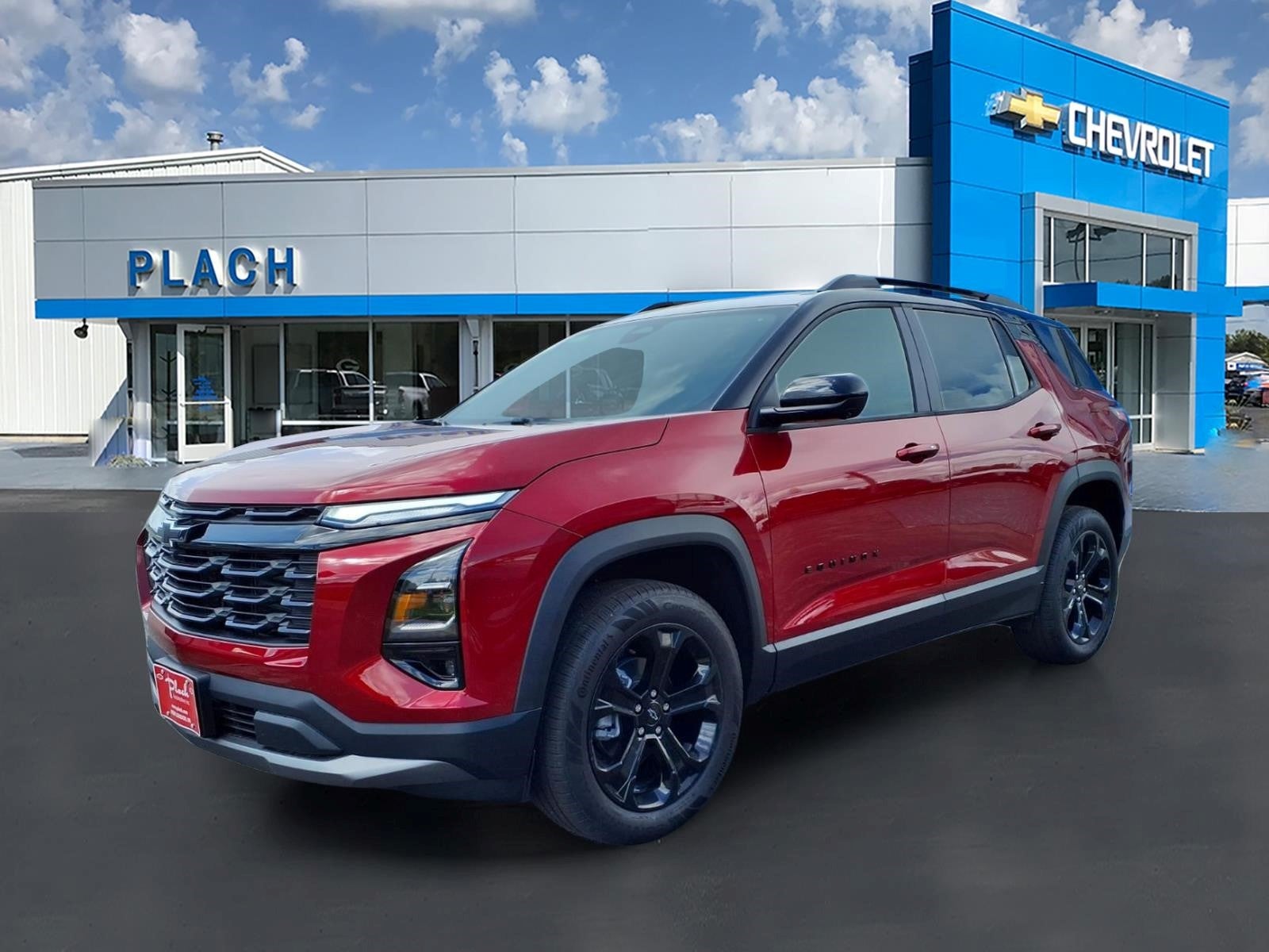 2026 Chevrolet Equinox LT in Radiant Red Tintcoat — front three-quarter view